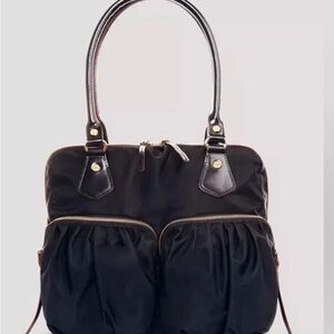 MZ WALLACE Jane Tote in Black Shoulder Bag Handbag Purse Everyday Nylon Leather